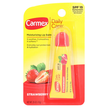 Бальзам для губ Carmex Strawberry, 10г carmex-strawberry-tube фото