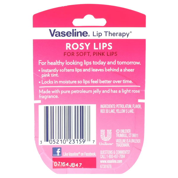 Бальзам для губ Vaseline Lip Therapy Rosy Lips, 7г vaseline-roselip-7g фото