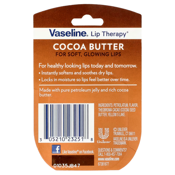 Бальзам для губ Vaseline Lip Therapy Cocoa Butter, 7г vaseline-cocoa-butter-7g фото